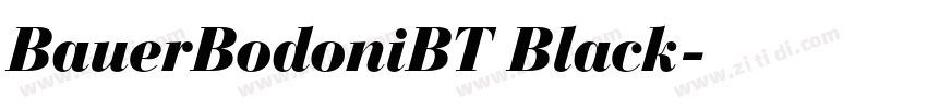 BauerBodoniBT Black字体转换